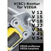 REMS Pressbacken (Presszange) V 12-54 (Viega Profipress )